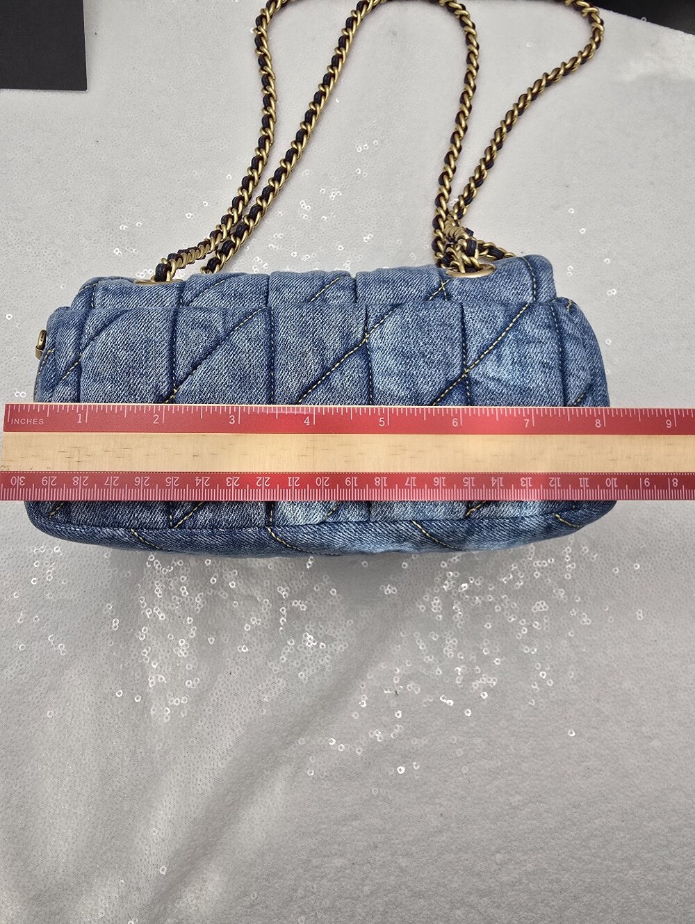 Coach Quilted Denim Small Tabby 20 Shoulder Bag - Picture 15 of 16